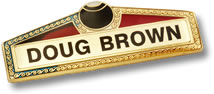 Bowls Metal Name Badge - B2