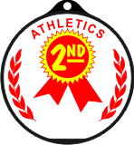 2nd place Medal and Ribbon - Athletics