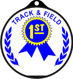 1st place Medal and Ribbon - Track & Field