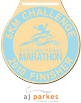 5km Challenge Medal Gold Coast Airport Marathon