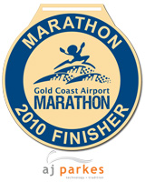 Finisher Medal Gold Coast Airport Marathon